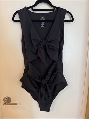 Alpine Black Knot-Front One-Piece